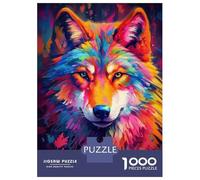 Puzzle Difficile pour Adultes 1000 Pièces Wolf Art Series Style 11 Puzzles pour Adultes, Jouets À Monter Soi-même, Améliorent La Mémoire, Cadeau d'anniversaire, Cadeaux, 38x26cm/1000pcs