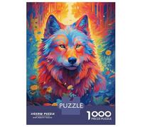 Puzzle Difficile pour Adultes 1000 Pièces Wolf Art Series Style 12 Puzzles pour Adolescents Jeu Familial Vacances À La Maison Passer Le Temps Difficile À Compléter 70x50cm/1000pcs