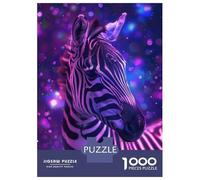Puzzle Difficile pour Adultes 1000 Pièces Zebra Animal Space Puzzle, Jouet, Décoration Murale, Cadeau D'analyse Et De Logique pour Les Amis Et La Famille 52x38cm/1000pcs