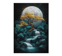 Puzzle Difficile pour Adultes 1000pcs(38x26cm) Golden Tree Moonlit Falls Puzzles pour Adultes, Jouets Anti-Stress, Difficile, Excellent Cadeau pour Les Amateurs De Jeux 1000pcs(38x26cm)