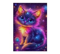 Puzzle Difficile pour Adultes 1000pcs(38x26cm) S Galactic Kitten Fantasy Art Jeu De Puzzle Familial Anti-Stress, Défi Éducatif 1000pcs(38x26cm) S