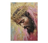 Puzzle Difficile pour Adultes 1000pcs(38x26cm) S Golden Crowned Religious Artwork Jeu De Puzzle Familial Anti-Stress, Défi Éducatif 1000pcs(38x26cm) S