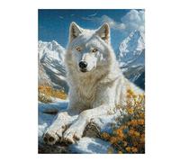 Puzzle Difficile pour Adultes 1000pcs(52x38cm) Arctic Wolf in Snowy Landscape Puzzles pour Adultes, Jouets Anti-Stress, Difficile, Excellent Cadeau pour Les Amateurs De Jeux 1000pcs(52x38cm)
