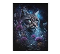 Puzzle Difficile pour Adultes 1000pcs(52x38cm) Galactic Lynx Celestial Feline Art Print -1 Puzzle pour Adultes - Jeux Amusants - Cadeaux Souvenirs pour Amis Et Famille 1000pcs(52x38cm)
