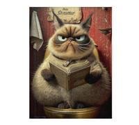 Puzzle Difficile pour Adultes 1000pcs(52x38cm) Grumpy Cat Reading Book-1 Puzzles pour Adultes, Jouets Anti-Stress, Difficile, Excellent Cadeau pour Les Amateurs De Jeux 1000pcs(52x38cm)