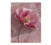 Puzzle Difficile pour Adultes 1000pcs(52x38cm) Pink Poppy on Marble Background Jeu De Puzzle Familial Anti-Stress, Défi Éducatif 1000pcs(52x38cm)