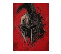 Puzzle Difficile pour Adultes 1000pcs(52x38cm) Spartan Helmet Art Print-7 Jeu De Puzzle Familial Anti-Stress, Défi Éducatif 1000pcs(52x38cm)