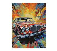 Puzzle Difficile pour Adultes 1000pcs(52x38cm) Vibrant Classic Car Artwork Puzzles pour Adolescents : Jeu Pratique, Analyse Et Défi Éducatif De Logique 1000pcs(52x38cm)