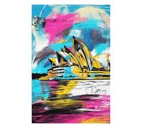 Puzzle Difficile pour Adultes 1000pcs(75x50cm) Colorful Sydney Opera House Art Print Puzzles pour Adolescents : Jeu Pratique, Analyse Et Défi Éducatif De Logique 1000pcs(75x50cm)