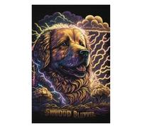 Puzzle Difficile pour Adultes 1000pcs(75x50cm) Neon Dog Lightning Art Print Puzzles pour Adultes, Jouet, Décoration Murale, Une Œuvre d'art, Un pour Les Joueurs 1000pcs(75x50cm)