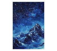 Puzzle Difficile pour Adultes 1000pcs(75x50cm) Snow-Capped Peaks Under Starry Sky Jeu De Puzzle Familial Anti-Stress, Défi Éducatif 1000pcs(75x50cm)