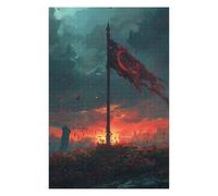 Puzzle Difficile pour Adultes 1000pcs(75x50cm) Warrior's Sunset Flag Puzzles pour Adultes, Jouets Anti-Stress, Difficile, Excellent Cadeau pour Les Amateurs De Jeux 1000pcs(75x50cm)