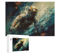 Puzzle Difficile pour Adultes 300 PCS Astronaut in Space -18 Puzzles pour Adultes, Jouet, Décoration Murale, Défi Éducatif De Course De Vitesse Manuelle 300 PCS