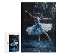 Puzzle Difficile pour Adultes 300 PCS Ballet Dancer in Blue Ballet Wall Art Puzzles pour Adultes - Jeu Familial - pour S'amuser en Famille - Un pour Les Amateurs De Jeux 300 PCS