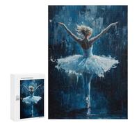 Puzzle Difficile pour Adultes 300 PCS Ballet Dancer Wall Art Ballet Dancer in Blue Puzzles pour Adultes - Jeu Familial - pour S'amuser en Famille - Un pour Les Amateurs De Jeux 300 PCS
