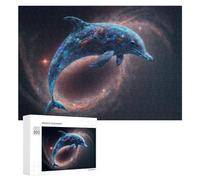 Puzzle Difficile pour Adultes 300 PCS Cosmic Dolphin Dreamscape Puzzles pour Adultes, Jouet, Décoration Murale, Défi Éducatif De Course De Vitesse Manuelle 300 PCS