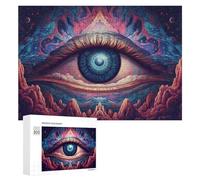 Puzzle Difficile pour Adultes 300 PCS Cosmic Eye A Surreal Vision Puzzles pour Adultes, Jouet, Décoration Murale, Défi Éducatif De Course De Vitesse Manuelle 300 PCS