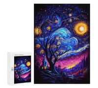 Puzzle Difficile pour Adultes 300 PCS Dancing Night Stars Puzzles pour Adultes - Jeu Familial - pour S'amuser en Famille - Un pour Les Amateurs De Jeux 300 PCS