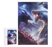 Puzzle Difficile pour Adultes 300 PCS Dragon Confrontation Puzzles pour Adultes - Jeu Familial - pour S'amuser en Famille - Un pour Les Amateurs De Jeux 300 PCS