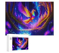 Puzzle Difficile pour Adultes 300 PCS Enchanted Forest with Phoenix Puzzles pour Adultes, Jouet, Décoration Murale, Défi Éducatif De Course De Vitesse Manuelle 300 PCS