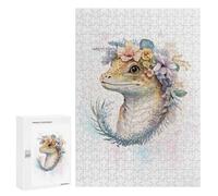 Puzzle Difficile pour Adultes 300 PCS Gecko Reptile Lizard Art Casse-tête pour Adultes, Jeu De Réflexion, Cadeau d'anniversaire, Cadeaux, 300 PCS