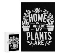 Puzzle Difficile pour Adultes 300 PCS Home is Where My Plants AR Casse-tête pour Adultes, Jeu De Réflexion, Cadeau d'anniversaire, Cadeaux, 300 PCS