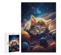Puzzle Difficile pour Adultes 300 PCS Kitten Sleeping Heavily Puzzles pour Adultes - Jeu Familial - pour S'amuser en Famille - Un pour Les Amateurs De Jeux 300 PCS