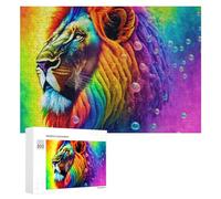 Puzzle Difficile pour Adultes 300 PCS Rainbow Lion Wall Art Print Puzzles pour Adultes, Jouet, Décoration Murale, Défi Éducatif De Course De Vitesse Manuelle 300 PCS
