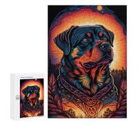Puzzle Difficile pour Adultes 300 PCS Rottweiler Style 7 Puzzles pour Adultes - Jeu Familial - pour S'amuser en Famille - Un pour Les Amateurs De Jeux 300 PCS