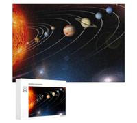 Puzzle Difficile pour Adultes 300 PCS Solar System Planets-3 Puzzles pour Adultes, Jouet, Décoration Murale, Défi Éducatif De Course De Vitesse Manuelle 300 PCS