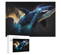 Puzzle Difficile pour Adultes 300 PCS Whale in Space Artwork-1 Puzzles pour Adultes, Jouet, Décoration Murale, Défi Éducatif De Course De Vitesse Manuelle 300 PCS