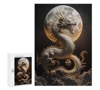 Puzzle difficile pour adultes 300 pièces Dragon Moonlit Sky -25 Puzzle Jouets Décoration murale Art Cadeau d'anniversaire 300 pièces