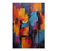 Puzzle Difficile pour Adultes 38x26cm/1000pcs Abstract Colorful Geometric Painting Puzzles pour Adultes - Jeux De Détente - Analyse Et Logique - Défi Éducatif 38x26cm/1000pcs