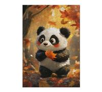 Puzzle Difficile pour Adultes 38x26cm/1000pcs Adorable Panda in Autumn Casse-tête pour Adultes, Jeu De Réflexion, Décoration Murale, Cadeau d'anniversaire, Cadeaux, 38x26cm/1000pcs