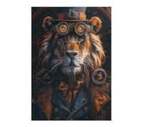 Puzzle Difficile pour Adultes 38x26cm/1000pcs Animal Steampunk Lion Puzzle, Jouet, Décoration Murale, Motif À Assembler, pour Les Jeux 38x26cm/1000pcs
