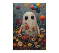 Puzzle Difficile pour Adultes 38x26cm/1000pcs Boho Ghost Floral Nature Puzzles pour Adultes, Jeux en Famille, Défi Éducatif Difficile 38x26cm/1000pcs