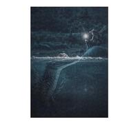 Puzzle Difficile pour Adultes 38x26cm/1000pcs Boy with Lantern Meets Crocodile Puzzles pour Adultes - Jeu Familial - Une Œuvre d'art Stimulante À Compléter 38x26cm/1000pcs