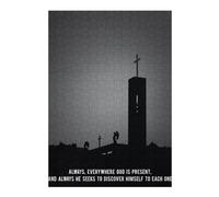 Puzzle Difficile pour Adultes 38x26cm/1000pcs Christ Quote to Remember 2 Puzzles pour Adultes, Jeux en Famille, Défi Éducatif Difficile 38x26cm/1000pcs