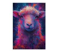 Puzzle Difficile pour Adultes 38x26cm/1000pcs Colorful Sheep Pop Art Style Portrait Puzzle pour Adultes - Jeu Manuel - Décoration Parfaite pour Les Amateurs De Jeux 38x26cm/1000pcs