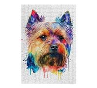 Puzzle Difficile pour Adultes 38x26cm/1000pcs Colorful Yorkshire Terrier Art Print Puzzles pour Adultes Jeux De Détente Cadeau d'anniversaire Cadeau d'anniversaire, Cadeaux, 38x26cm/1000pcs