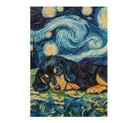 Puzzle Difficile pour Adultes 38x26cm/1000pcs Dachshund Puppy Sleeping Puzzles pour Adultes, Jeux en Famille, Défi Éducatif Difficile 38x26cm/1000pcs
