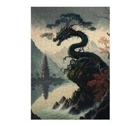 Puzzle Difficile pour Adultes 38x26cm/1000pcs Dragon's Serpent Reflections Puzzle Adulte, Jouet, Décoration Murale, Motif À Assembler, Cadeau pour Les Amis Et La Famille 38x26cm/1000pcs