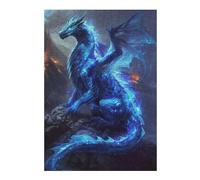 Puzzle Difficile pour Adultes 38x26cm/1000pcs Ethereal Blue Dragon Puzzle pour Adultes, Jeu De Réflexion, Décoration Intérieure, Défi Éducatif 38x26cm/1000pcs