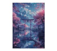 Puzzle Difficile pour Adultes 38x26cm/1000pcs Fantasy Anime Torii Gate Puzzles pour Adultes, Jeux en Famille, Défi Éducatif Difficile 38x26cm/1000pcs