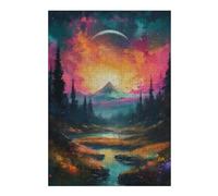 Puzzle Difficile pour Adultes 38x26cm/1000pcs Fantasy Forest Sunset Puzzles pour Adultes Jeux De Détente Cadeau d'anniversaire Cadeau d'anniversaire, Cadeaux, 38x26cm/1000pcs