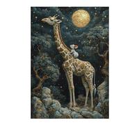 Puzzle Difficile pour Adultes 38x26cm/1000pcs Giraffe and Mouse Under Stars Puzzle pour Adultes - Jeu Manuel - Décoration Parfaite pour Les Amateurs De Jeux 38x26cm/1000pcs