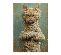 Puzzle Difficile pour Adultes 38x26cm/1000pcs Grumpy Whiskers Puzzle, Jouet, Décoration Murale, Motif À Assembler, pour Les Jeux 38x26cm/1000pcs