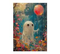 Puzzle Difficile pour Adultes 38x26cm/1000pcs Happy Floral Boho Ghost Puzzles pour Adultes, Jeux en Famille, Défi Éducatif Difficile 38x26cm/1000pcs