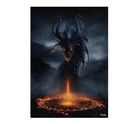 Puzzle Difficile pour Adultes 38x26cm/1000pcs Infernal Wyrm - Summoned Flame of The Abyss Puzzle, Jouet, Décoration Murale, Motif À Assembler, pour Les Jeux 38x26cm/1000pcs