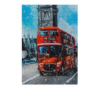 Puzzle Difficile pour Adultes 38x26cm/1000pcs London Bus Puzzle pour Adultes, Jeu De Réflexion, Décoration Intérieure, Défi Éducatif 38x26cm/1000pcs